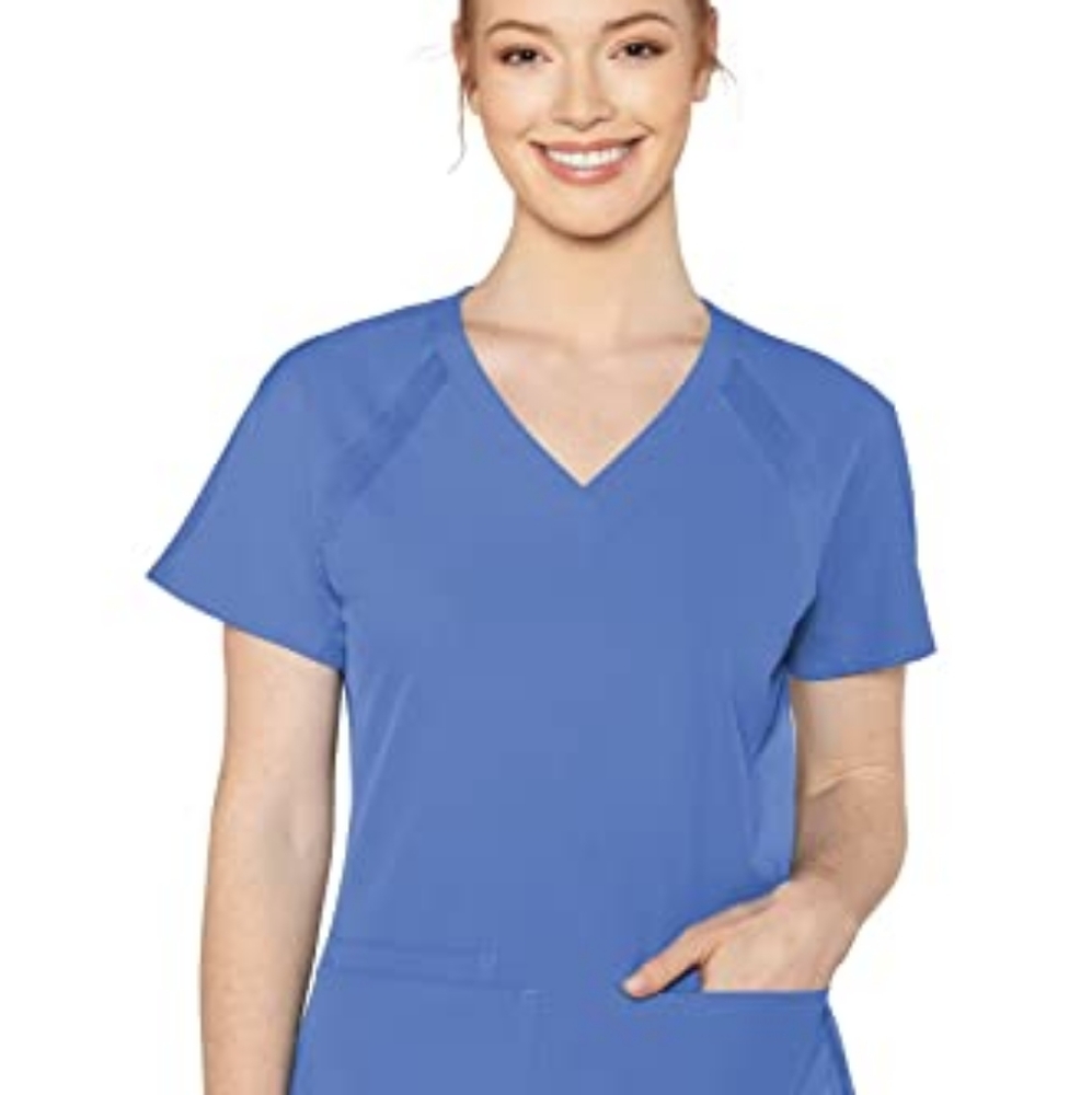 Med Couture Peaches Women's Raglan Top, Ceil, Color Blue, Size XX-Large